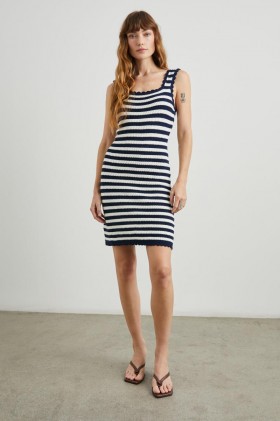 Women Lily Dress White Navy Stripe | Rails Dresses & Rompers