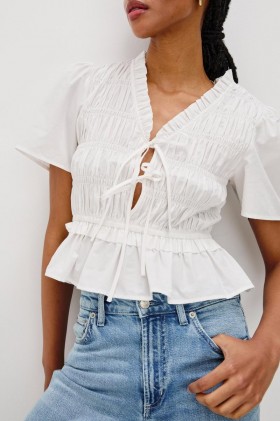 Women Portia Top White | Rails Tops