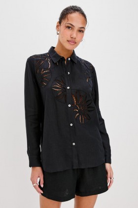 Women Samar Shirt Black | Rails Tops