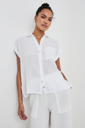 Women Whitney Shirt White | Rails Tops
