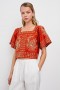  Blusa feminina Laine Terracota | Tops Rails