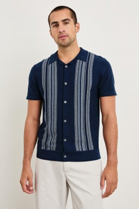  Camisa masculina Silas azul mesclado multicolorido | Camisas Rails