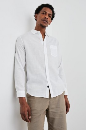  Camisa Wyatt masculina branca | Camisas Rails