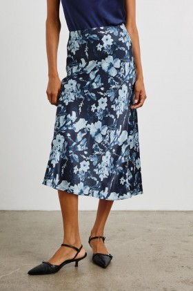  Saia Anya Feminina com Estampa de Flores Índigo | Rails Skirts