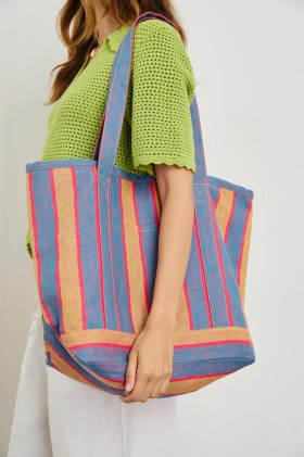  Bolsa de praia feminina Rio Stripe | Rails
