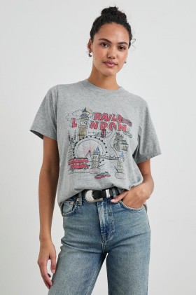  Camiseta feminina estilo boyfriend da Rails London | Blusas Rails