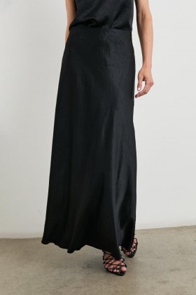  Saia Romina feminina preta texturizada | Rails Skirts