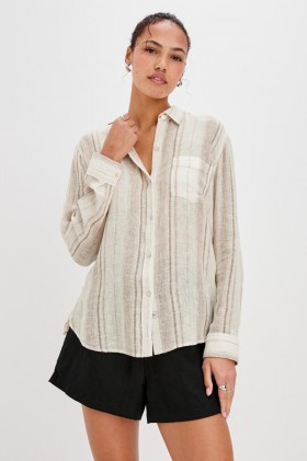  Női Charli Ing Reims Stripe | Rails Tops