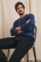  Maglione Ansel da uomo blu mélange | Rails Sweaters