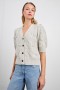  Cardigan Isla da donna grigio con margherite all'uncinetto | Rails Sweaters