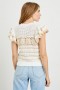  Top da donna Penelope avorio all'uncinetto a righe | Rails Sweaters