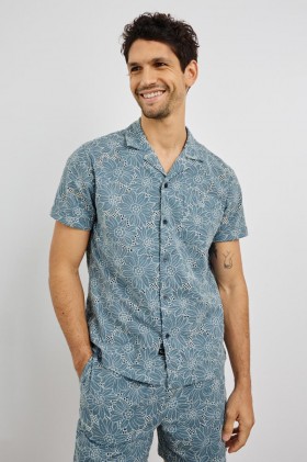  Camicia da uomo Tyler multicolore blu girasole | Rails Shirts