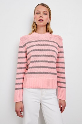  Maglione da donna Alise a righe rosa mélange | Rails Sweaters