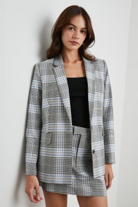 Blazer Stanton da donna color cacao a quadri | Giacche e cappotti Rails
