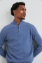 Herre Stark Quarter Zip Cerulean Melange | Rails Gensere