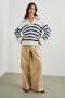  Dame Athena Genser Elfenben Marineblå Stripe | Rails Gensere