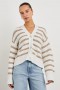  Dame Geneva Cardigan Elfenben Havre Stripe | Rails Gensere
