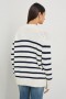  Dame Penny Genser Elfenben Marineblå Stripe | Rails Gensere