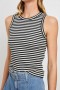  Dame Racer Tanktop Svart Bjørkestripe | Rails Topper
