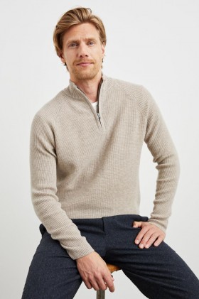  Herre Stark Quarter Zip Havremelert | Rails Gensere