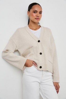  Dame Lindi Cardigan Havregryn | Rails Gensere