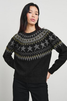  Dame Zoey Genser Metallisk Fair Isle | Rails Gensere