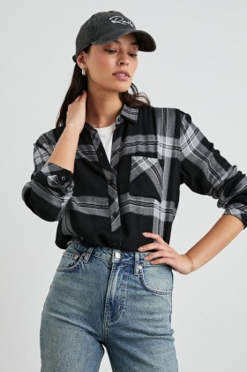  Koszula damska Hunter w kolorze czarnym Cinder | Rails Tops