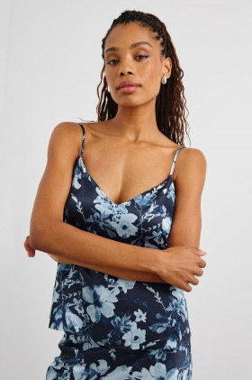  Damski top Paola w kwiaty indygo | Rails Tops