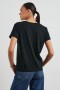  Tricou clasic cu guler rotund pentru femei, negru | Topuri Rails