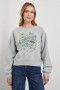  Pulover Rails Vintage Raglan pentru femei cu hartă Los Angeles, gri