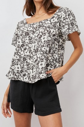  Top Magnolia pentru femei cu imprimeu floral Cameo | Topuri Rails