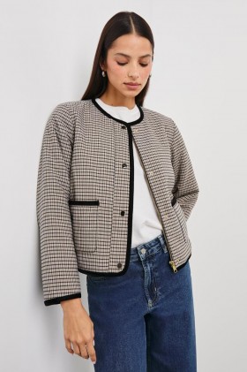 Dam Nota Jacka Ice Taupe Mini Check | Rails Jackor & Kappor