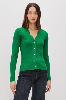  Kadın Dita Cardigan Kelly Green | Raylı Kazaklar