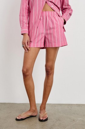  Kadın Rocky Short Hibiscus Beyaz Çizgili | Raylı Pantolon ve Şort