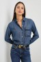  Camisa Saya para mujer con lavado vintage oscuro | Rails Tops