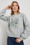  Sudadera raglán vintage para mujer, con el mapa de Los Ángeles de Rails, gris | Suéteres Rails