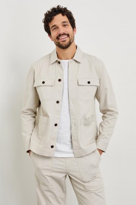  Chaqueta Franklin para hombre, color avena, estilo ferrocarril, dobby | Chaquetas y abrigos Rails