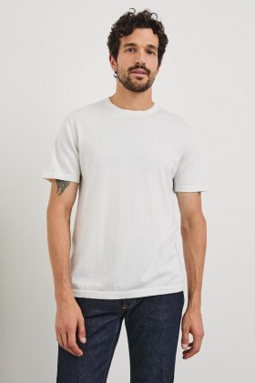  Camiseta Mason de algodón y cachemir para hombre, color crema | Camisetas y polos Rails