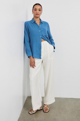  Camisa Ellis para mujer, azul francés | Rails Tops