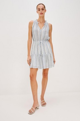  فستان ألباني نسائي مخطط من أنتيب | فساتين ورومبيرات من ريلز