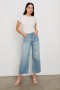  Dámská deka Getty Crop Wide Leg Harbor Blanket Stitch | Rails Denim