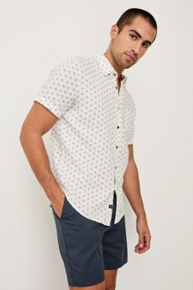  Pánské tričko Carson Small Batik White | Rails Shirts