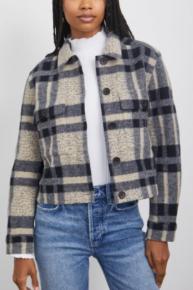  Dámská bunda Steffi v hnědé barvě s pacifickou kostkou | Bundy a kabáty Rails