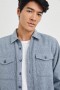  Heren Burr Shirtjack Denim Wit | Rails Jassen & Mantels