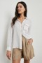  Dames Charli Shirt Wit Blanket Stitch | Rails Tops