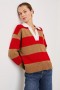  Dames Harris Trui Cherry Camel Stripe | Rails Truien