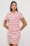  Dames Naveli Court Polo Cherry Stripe | Rails Tops