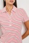  Dames Naveli Court Polo Cherry Stripe | Rails Tops