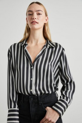  Dames Dorian Shirt Melrose Stripe | Rails Tops