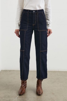  Getty Crop Utility damesbroek met wijde pijpen | Rails Denim